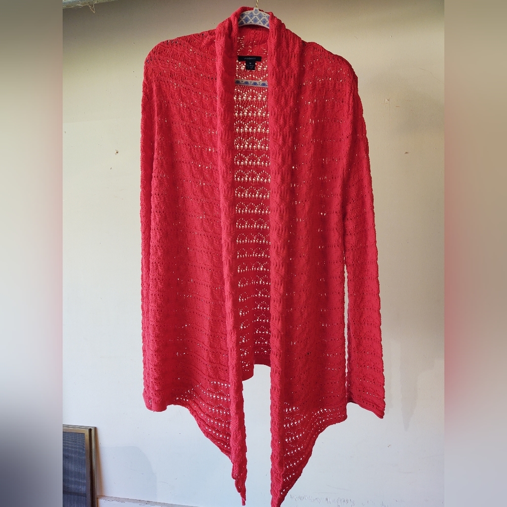 Red Knit Cardigan